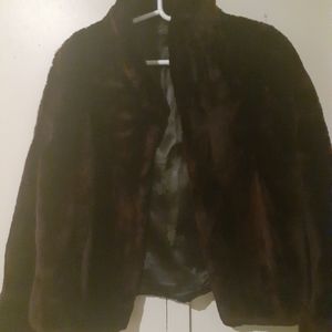 Maroon Faux Fur Jacket